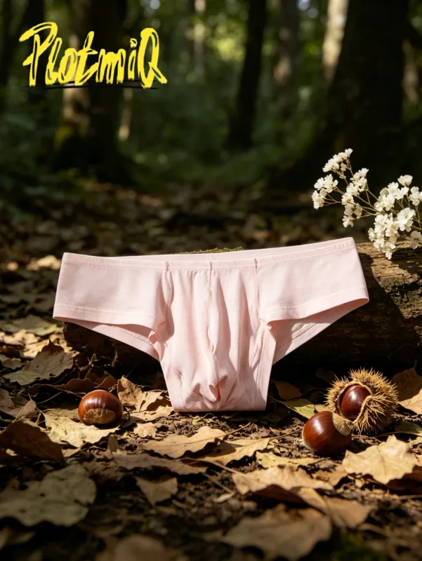 2PCS Seluar Dalam Kapas Lelaki Selesa Rendah Bertingkat Merah Jambu Fabrik Lembut Lebar Pinggang Lebar Pouch Sokongan Lembapan Seluar Dalam Lelaki Mesra Lembapan