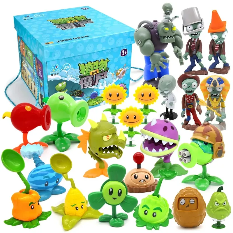 PVZ 2 Character Mini Figurine Complete Collection Peashooter Figure Scene Map Accessory Indoor Decor Holiday Collectible Gift