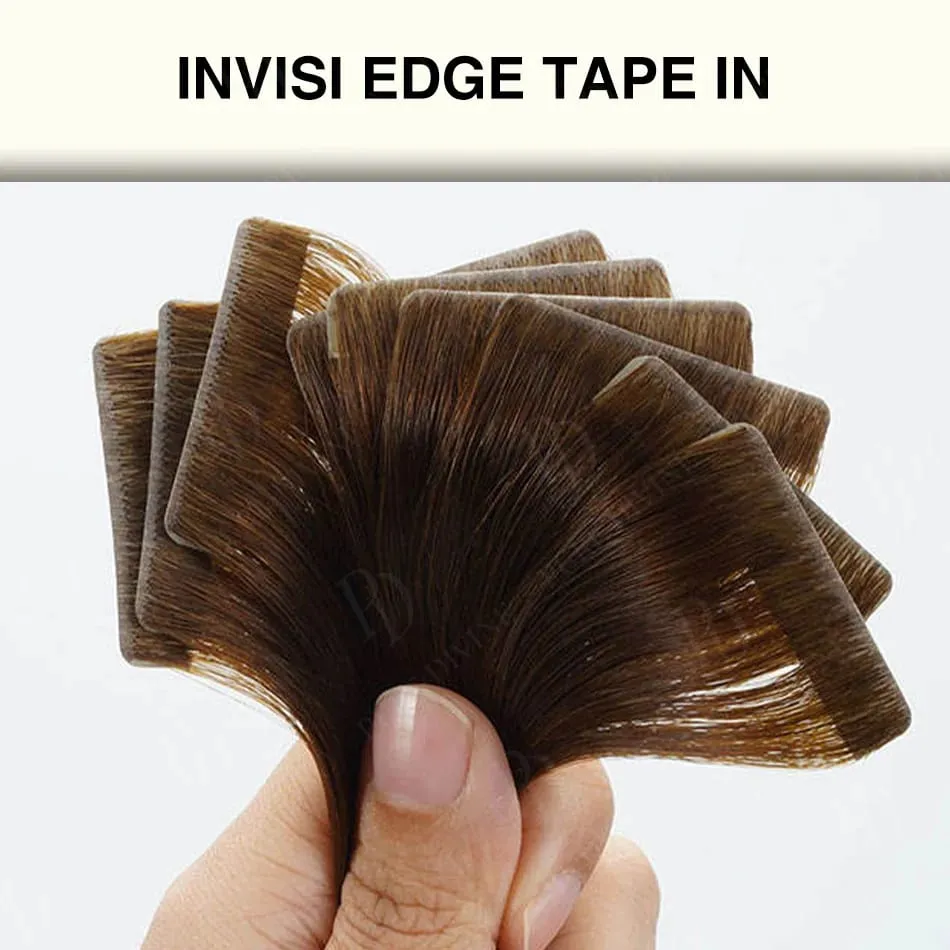 Invisible Tape In Hair Extensions Real Human Hair Seamless PU Skin Weft Human Hair Tape Ins 2.5g/pc 50g/set 22 24 Inches — image 2
