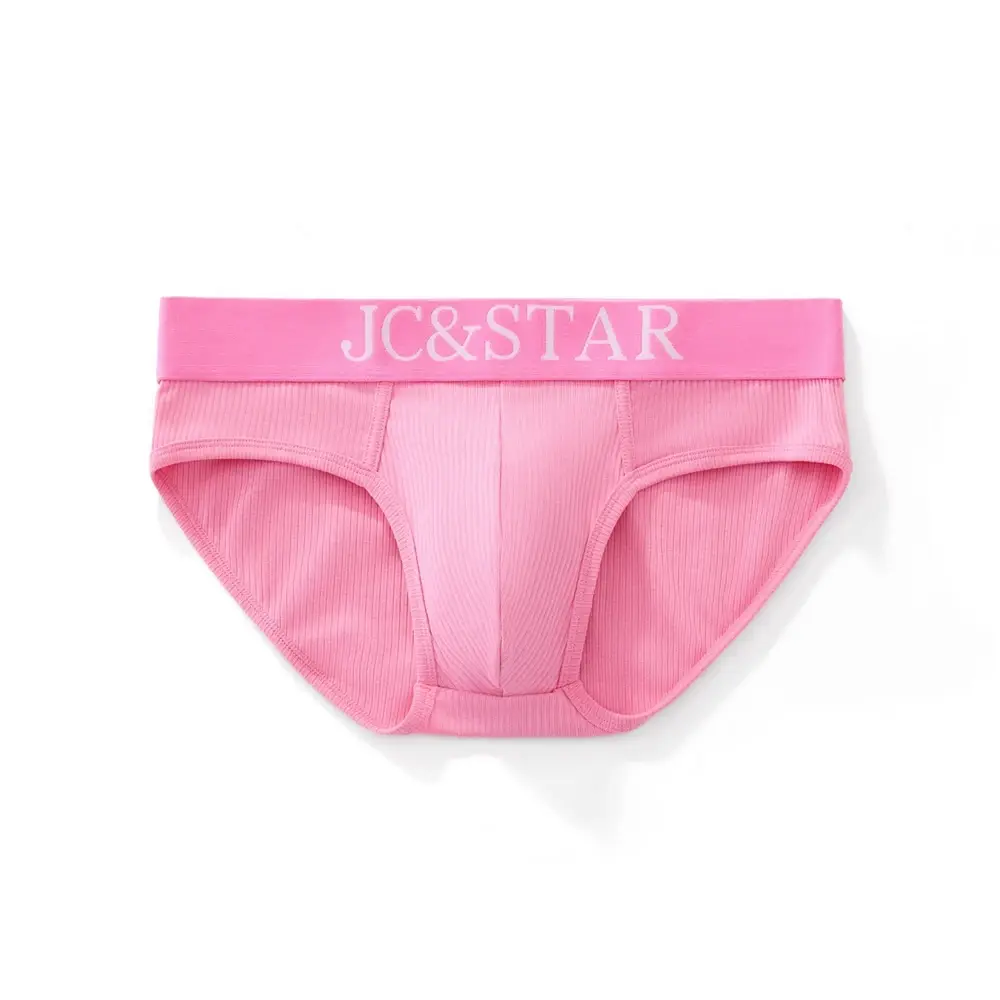 Cuecas masculinas atléticas com design de corte alto, cuecas de algodão com nervuras, conforto esportivo para homens, biquíni deslizante, tanga