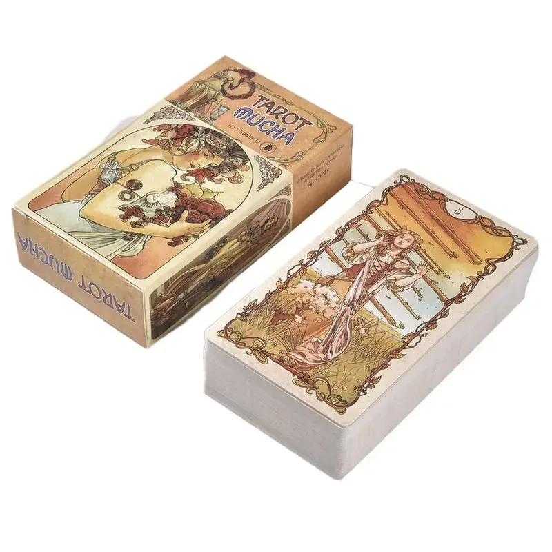 Tarot Mucha Cards Tarot Deck Card Game Toy Tarot Divination Card Game Board Guidance Divination