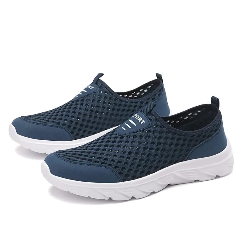 Letvægts mænd Fritidssko Åndbar Slip on Herre Casual sneakers Anti-slip mænds Flats Outdoor Walking Sko Størrelse 39-46
