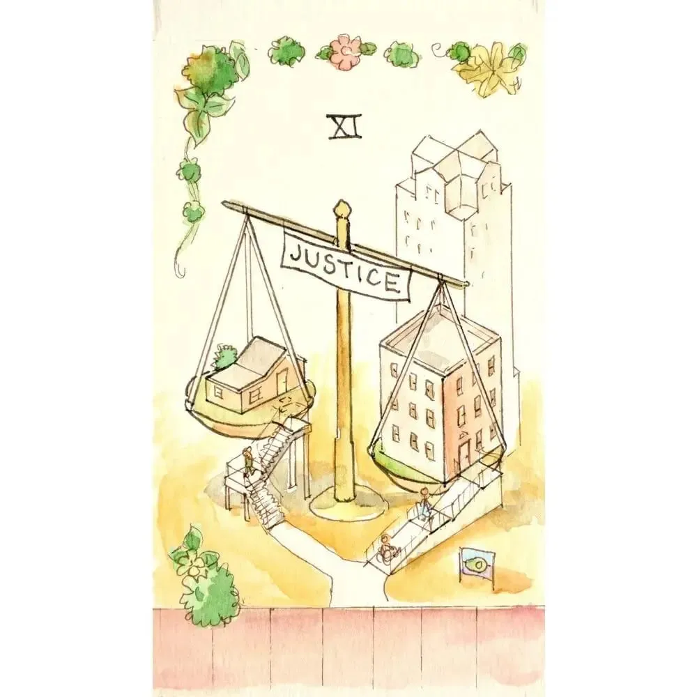 12*7cm The Housing Tarot Deck 78 Pcs Daily Tarot Cards Printed on 350GSM Cardstock Packed In Rigid Box with Green Gilded Edges — image 7