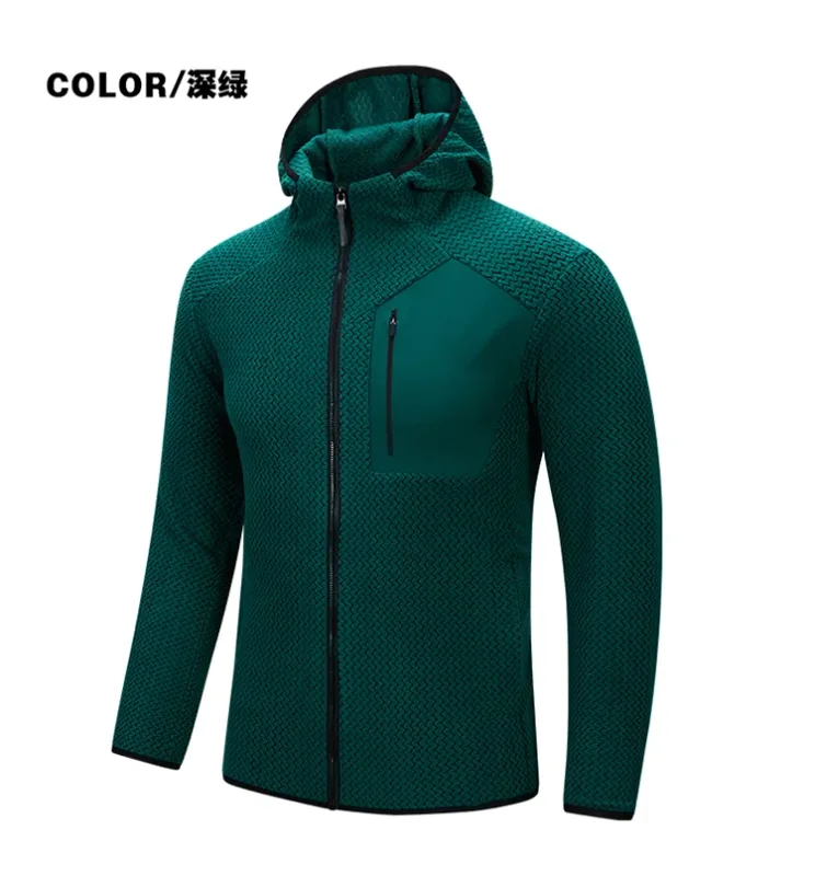 Fashionable and Versatile Warm Hooded Coats, High-quality Men's Zipper Coats for Fall/winter,Casual Sports Fitness Sweatshirts — image 12