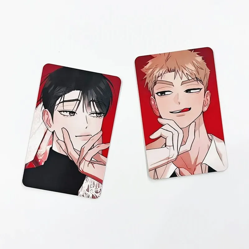 Red Thread Quest Hongsil BL Manhwa Photocards 4PCS Korean Manga Lomo Cards Cute Collection Souvenir for Anime Fans — image 3