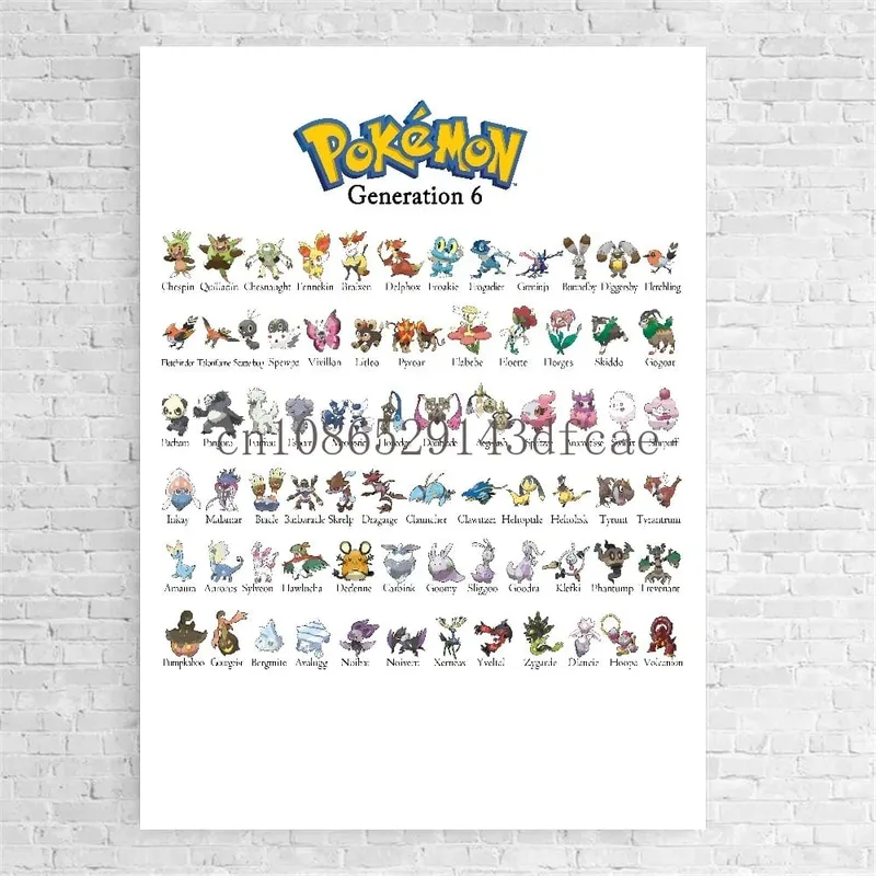 Japanese Anime Peripheral Pokemon Poster Decor Pikachu Charizard Wall Art Watercolor Canvas Painting Modern Room Decor Picture