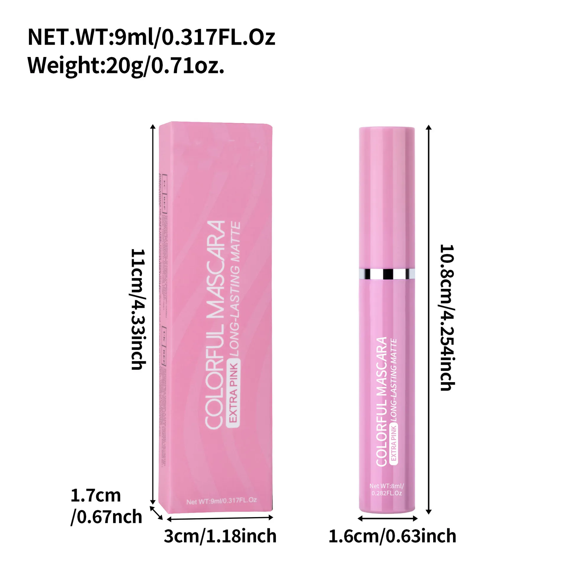 Ciglia mascara colorate Blu Rosa Verde Mascara impermeabile colorato Affascinante mascara arricciacapelli a lunga durata Trucco natalizio per occhi