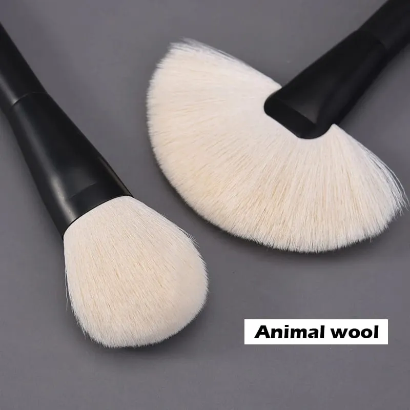 18PCS / 12PCS Animal Goat Hair Makeup Brushes Set Wood Handle makeup brush beginner makeup tools — image 3