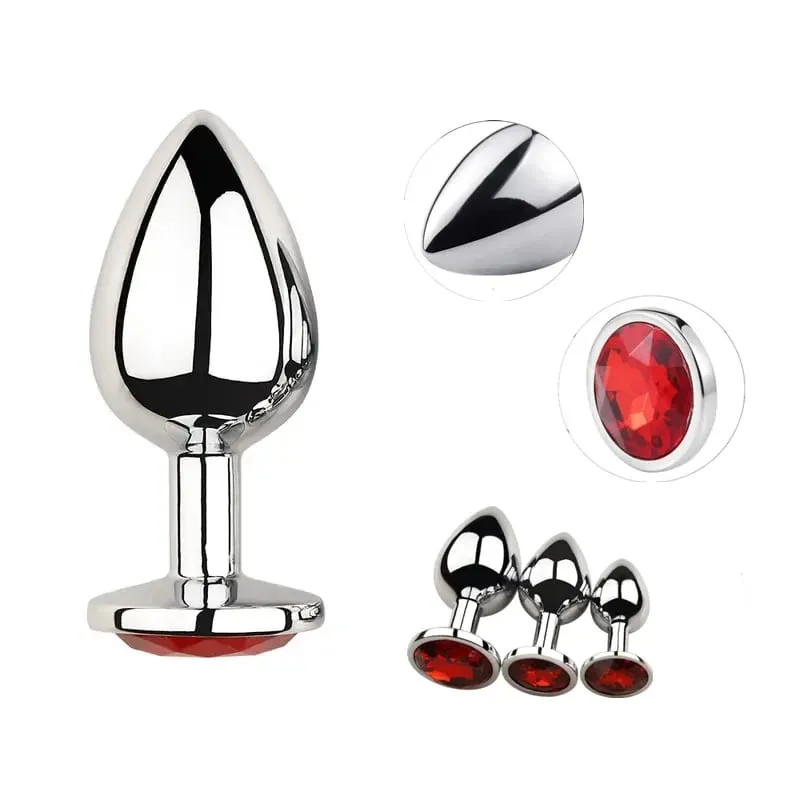 Stainless Steel Anal Plug Butt Plug With Jewelry Colorful Crystal Anus Plug Adults Sex Toys for Men Women Gay Adult Game Sex Toy — image 1