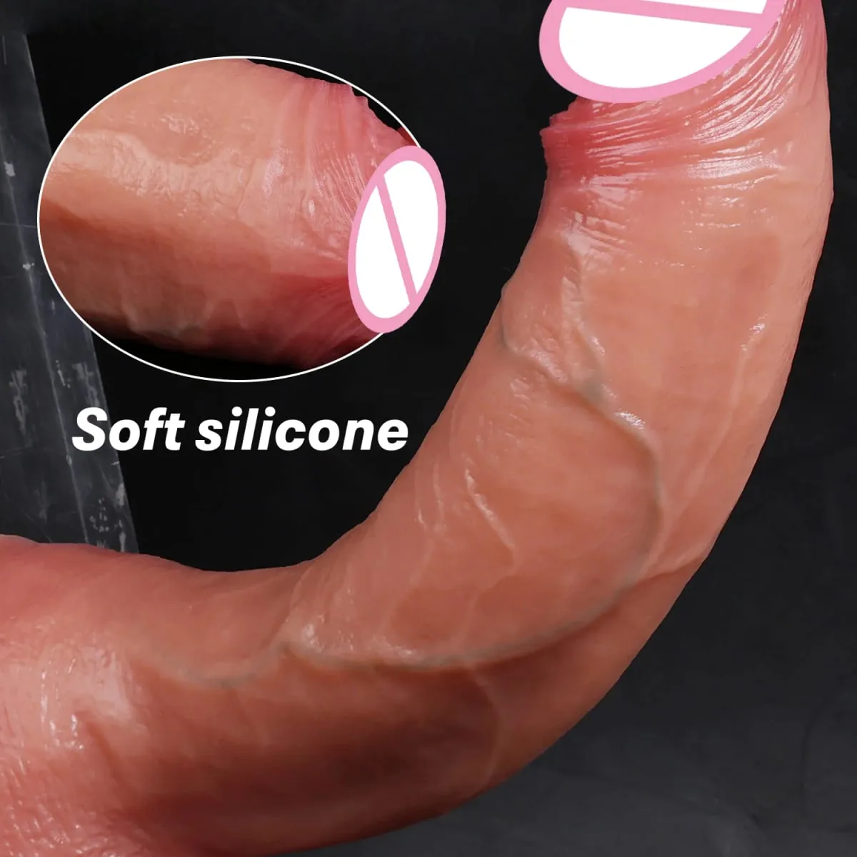Oversized Soft Realistic Thick Dildo Gay Sex Toy for Women Suction Cup Big Dick Anal Plug Vaginal Masturbators Silicone Penis — image 5