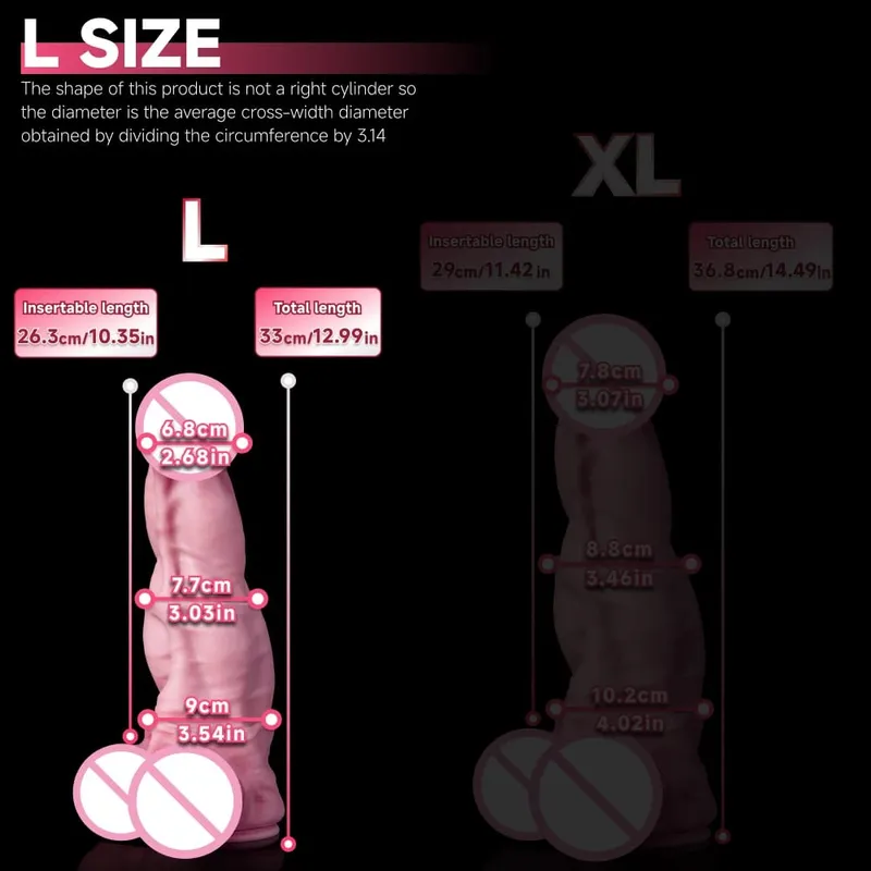 Oieffur Horse Dildo para sa mga Babae Platinum Silicone Napakalaking Dildo na may Suction Cup Massage Anal Vaginal Big Penis Sex Toys para sa Pang-adulto