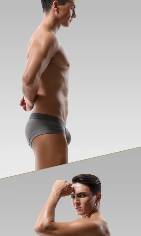 5PCS Men's three-piece briefs with U-shaped pouch, modal fabric, breathable, summer youth low-rise bottom pants