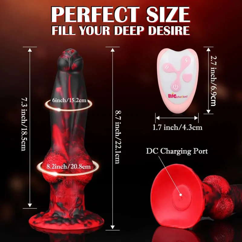 Remote Control Thrusting Monster Dildo Vibrator Thick Huge Vibrating Dildo with Suction Cup Anal Toys Adult Sex Toys for Women