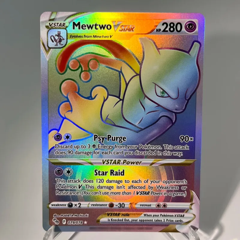 Pokémon GO PKM Cards PTCG6-E GX Rainbow Mewtwo V Dragonite VSTAR Rare Collection Battle Toys Gifts for Hobbies — image 12