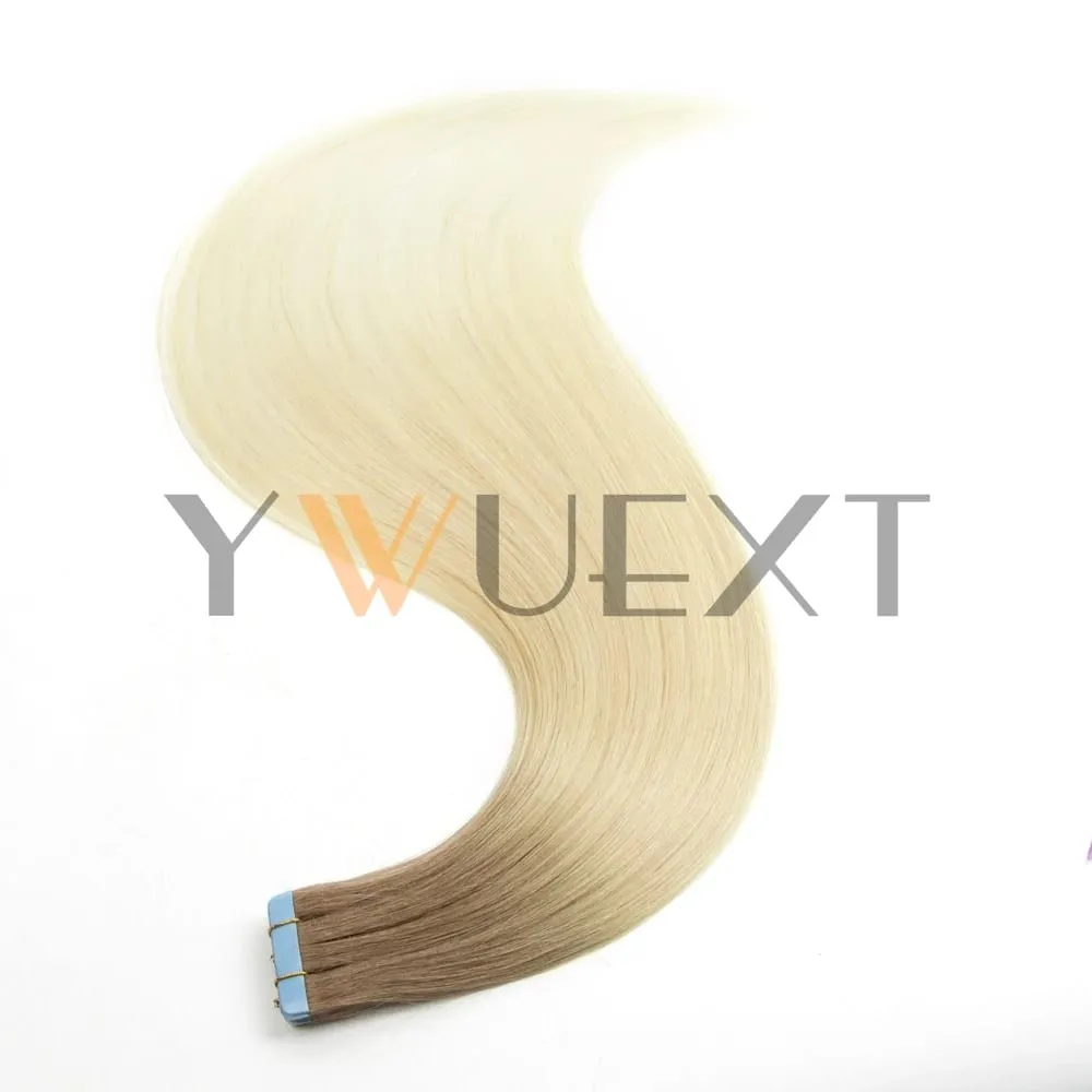 Real Human Hair Tape in Extensions 16'' 20'' Natural Straight High Light Seamless Tape Hair 20pcs On Double Sided Tape 30g/pack — image 11