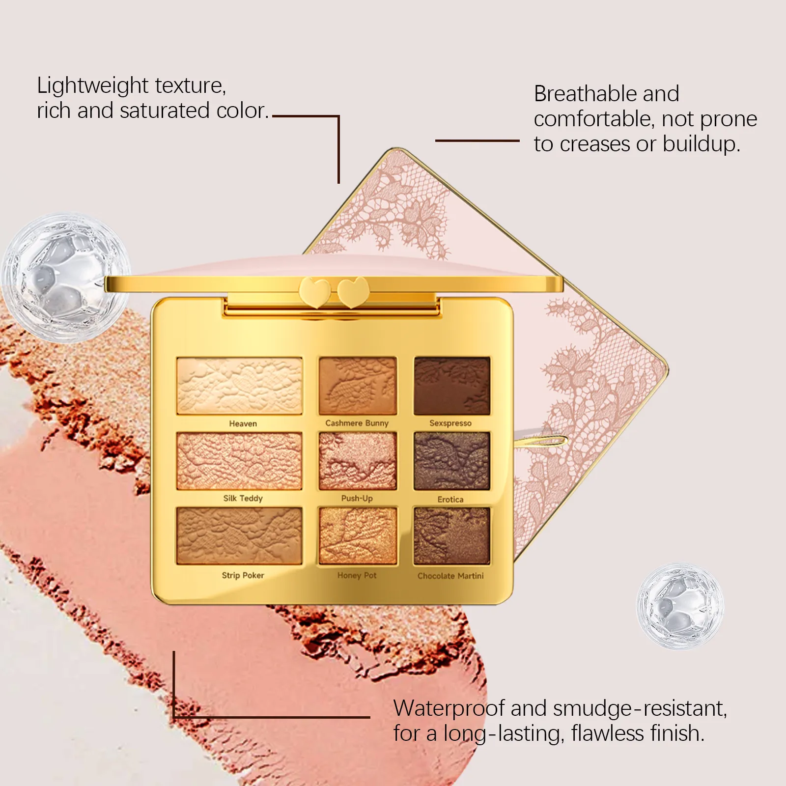 9 Colors Eyeshadow Palette Portable Multifunctional Glitter Eye Shadow Shimmer Pallet Highlighter Powder Brush Beauty Kit 12g — image 5