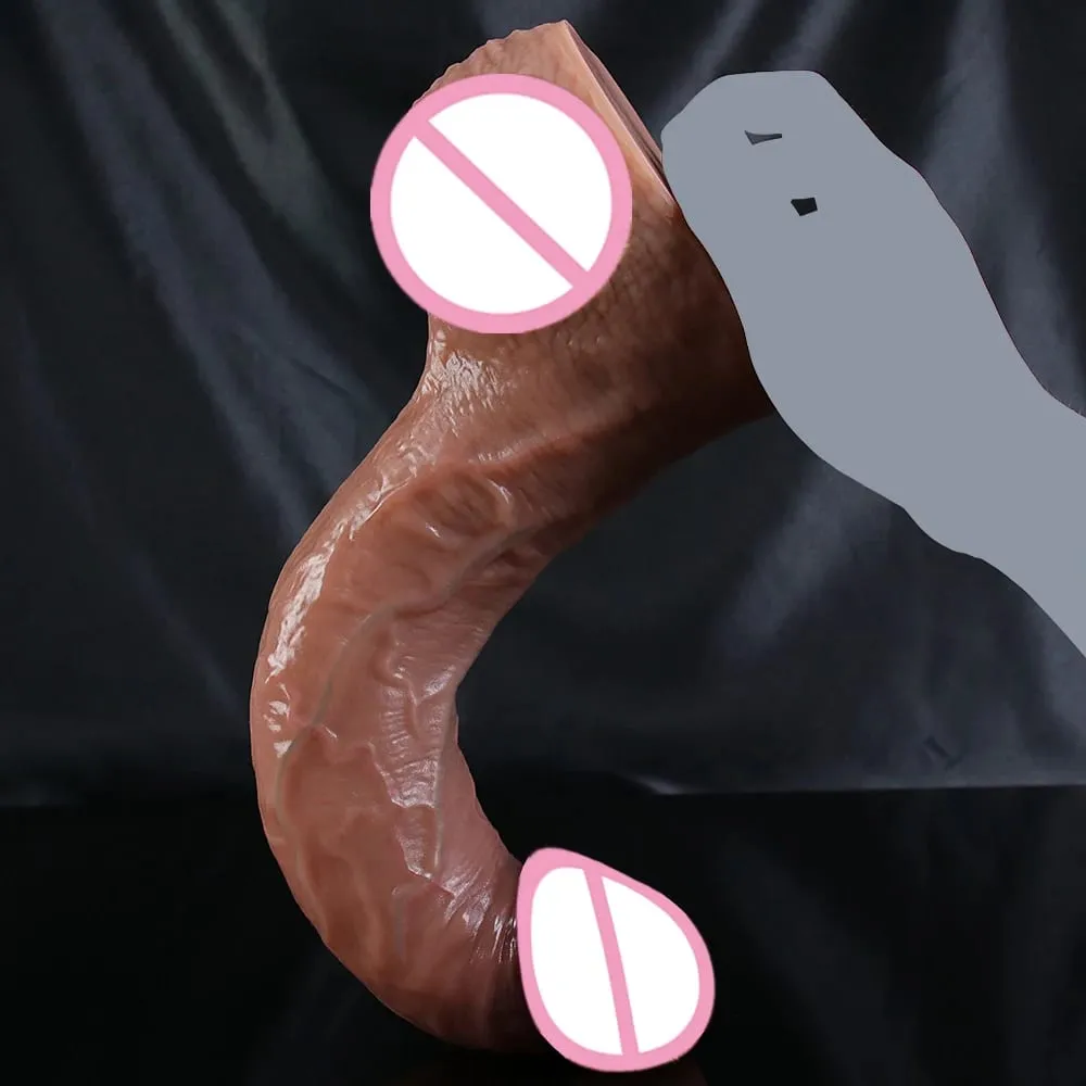 S/M/L Skin Feel Realistic Dildo Huge Soft Penis Double Silicone Adults Sex Toys With Suction Cup Anal Dick for Women Masturbator
