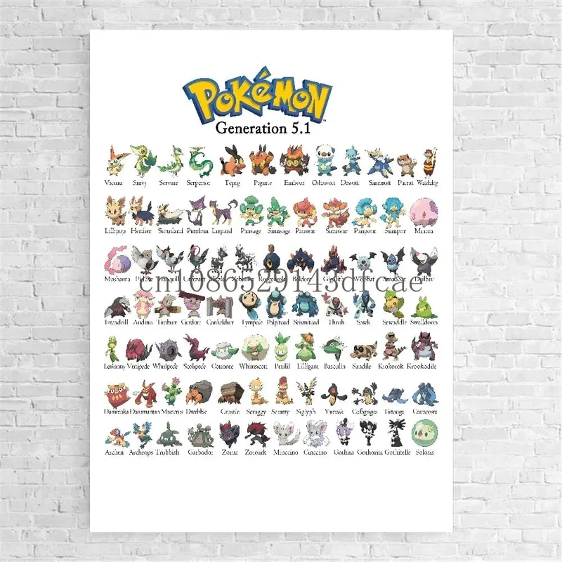 Japanese Anime Peripheral Pokemon Poster Decor Pikachu Charizard Wall Art Watercolor Canvas Painting Modern Room Decor Picture