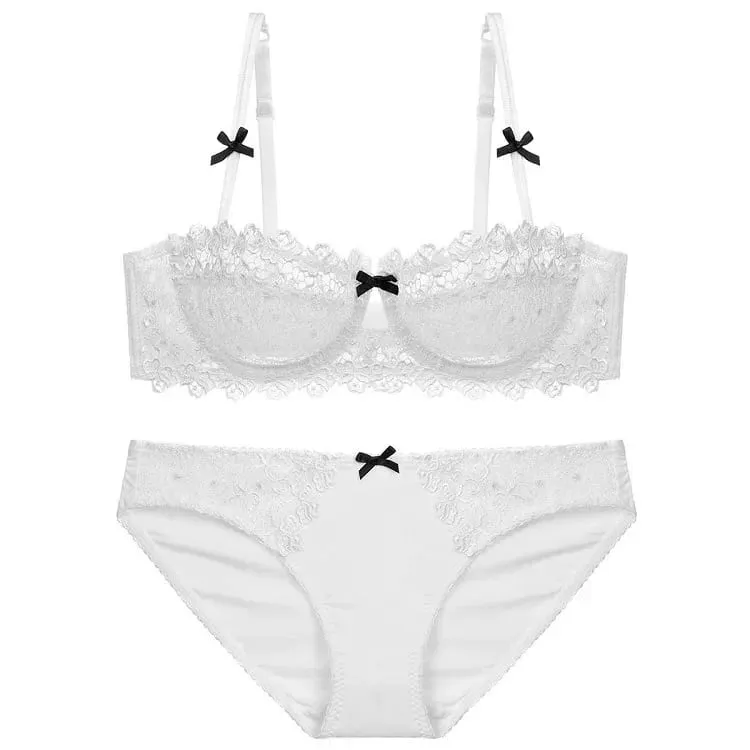 Amazon New Sexyredlace Bra Suit Summer Slimming Bras Thin Gathered Style Lingerie Other Materials Versatile Color Options