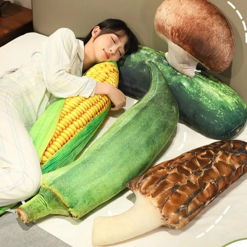 Kawaii Soft Vegetable Pillow Realistic Details Simulation Vegetable Stuffed Creative Accent Cozy Veggie Cozy Home