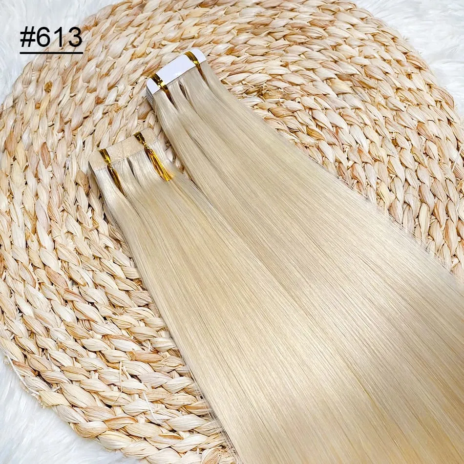High Quality Tape Hair Extensions Full Ends Straight Hair 18-30 Inch Double Sided Adhesive Tape in Different Colors — image 20