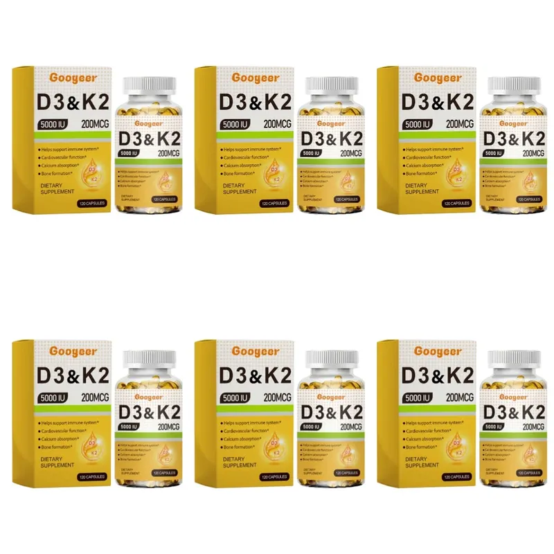 Googeer Vitamin D3 & K2 Capsules with Immune System Support and Bone Formation Support for Calcium Absorption 120 Capsules — image 12