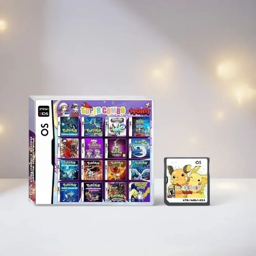 Pokemon 140-in-1 Super Combo V1.0 Retro NDS Video Game Cartridge English Version - Children's Gift Collection — image 4