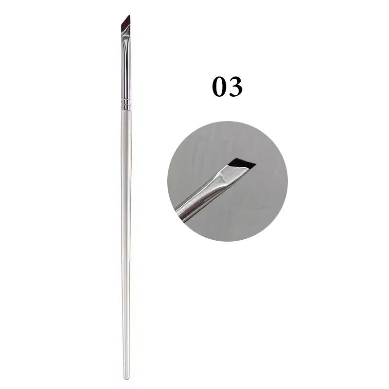 1/2/3PCS Professional Ultra Thin Angled Eye Liner Brush Fine Angle Flat Eyebrow Contour Makeup Detail Brushes Face Makeup Tools