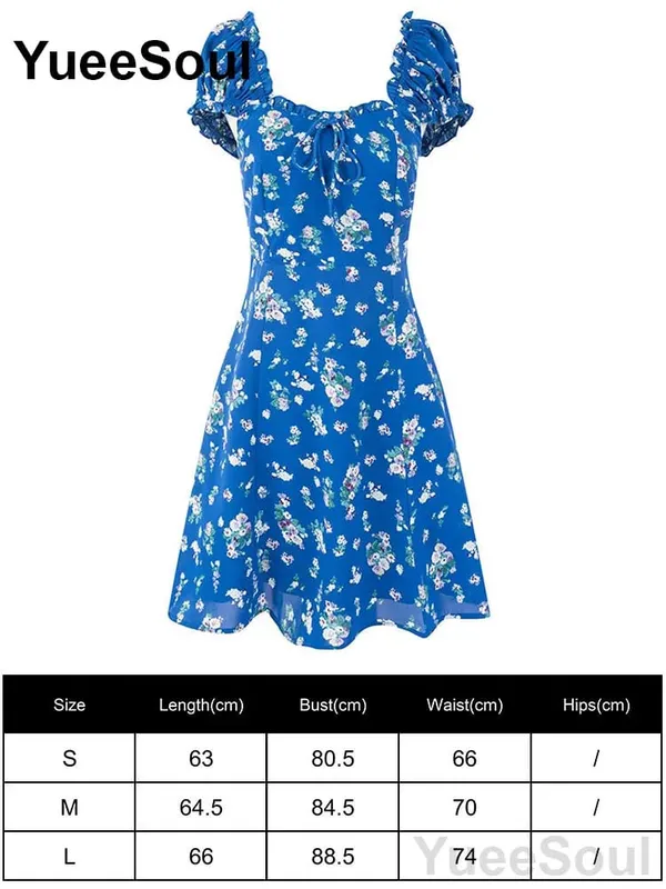 Blue Printed Mini Dress 2026 Summer New Elegant Party Birthday Evening Dresses Y2K Sweet Cute High Street Casual Women Dress — image 16