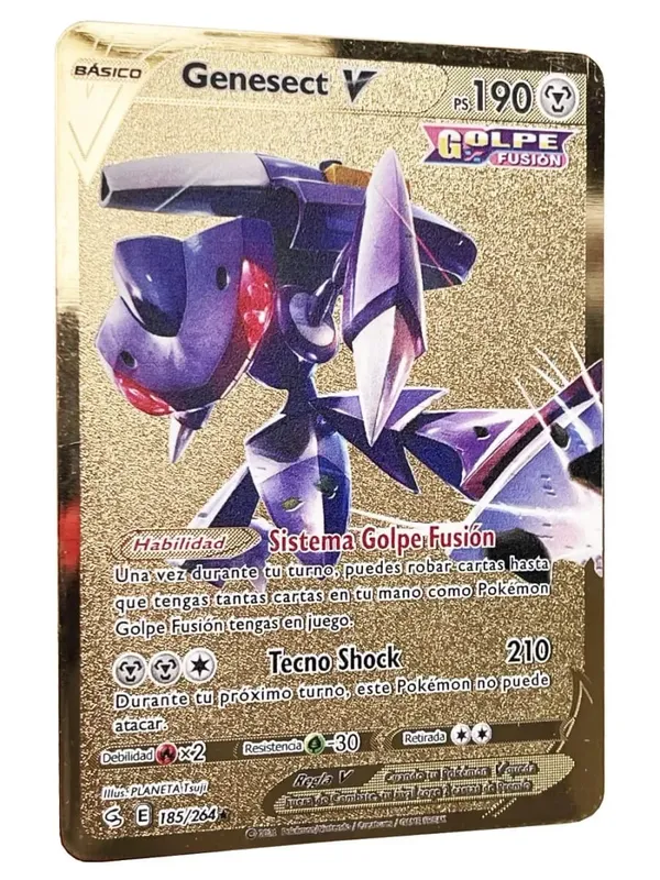 Pokemon Metal Cards in Spanish Pikachu Arceus Charizard DIY Trading Flash Card Anime Cartoon Gift — image 18
