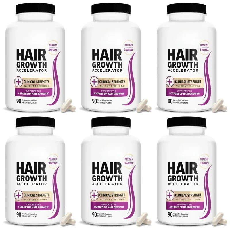 Hair Growth Accelerator Capsules with Biotin Saw Palmetto & Collagen for Thicker Fuller Hair Support Adults 90 Capsules