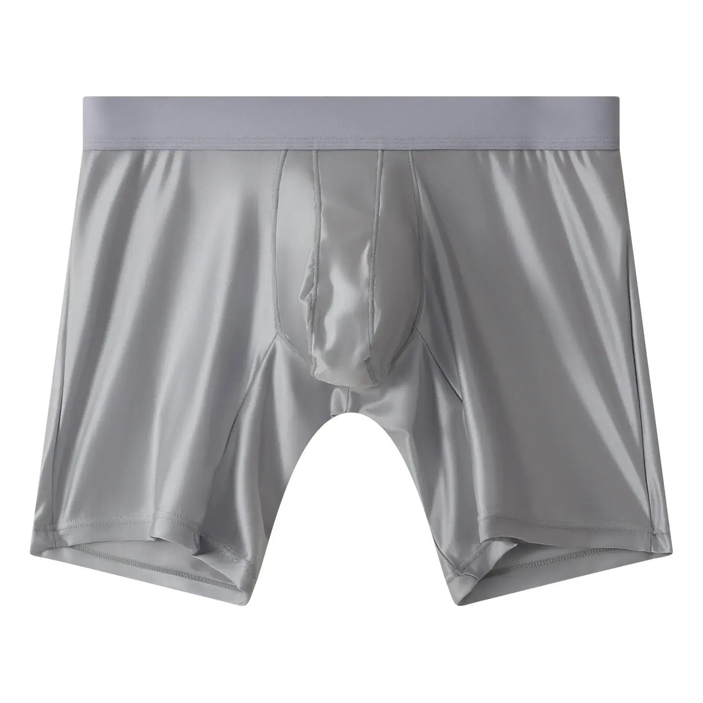 Celana Dalam Pria Boxer Celana Dalam Kantung U Solid untuk Pria Celana Pendek Boxer Kaki Diperpanjang Celana Dalam Olahraga Pinggang Tengah Homme Pria M-XXL