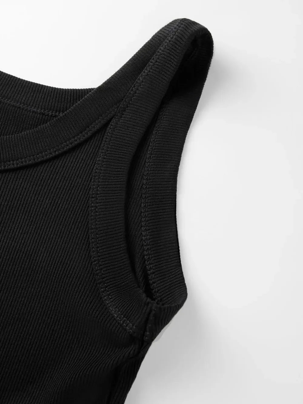 Y2K Ribbed Cotton Tank Tops Womens Summer Basic Slim O-Neck Sleeveless Casual Soft Breathable Vest Sporty Wear Daily Undershirt — image 5