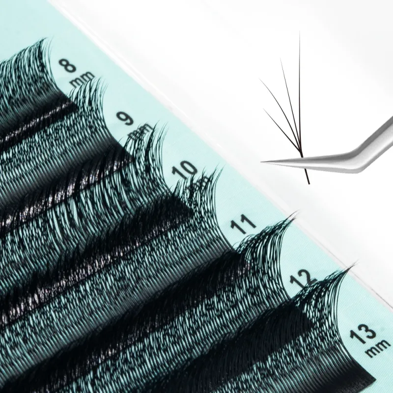 FOX 3D~5D W-Shaped Eyelash Extension Cat Eye Long Tail Premium Natural Lightweight Volume Fox Eye Lashes Makeup Tool