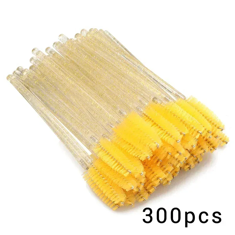 100/300Pcs Disposable Eyelash Mascara Brushes for Eye Lashes Extension Eyebrow and Makeup Lash Spoolies Wands