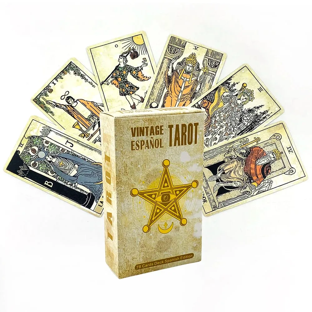 Spanish Tarot Cards 78pcs Tarot Deck Family Leisure and Entertainment Card Games Perfect For Spiritual Guidance & Gift Giving