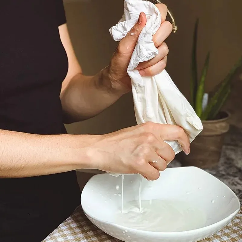 1/3Pcs Reusable Cheesecloth Bags For Straining Coffee Filter Strainers Mesh Pouch Squeezable Natural Straining Nut Milk Fi — image 4