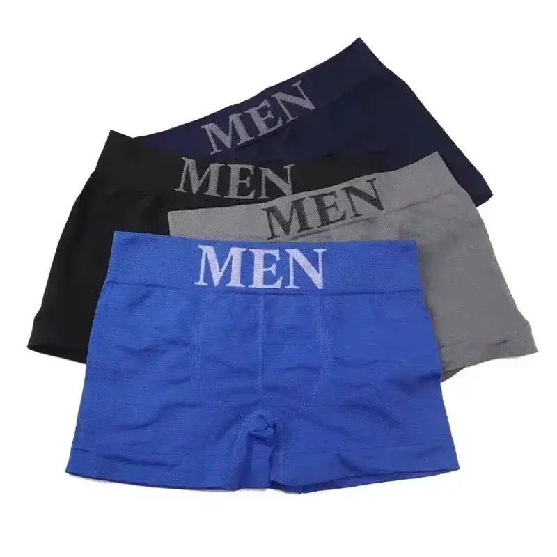 5 Pcs Men’s Boxer Briefs High Elastic Breathable Underwear Soft Cotton Stretch Shorts Comfortable Plain Color Panties 3256812862724852