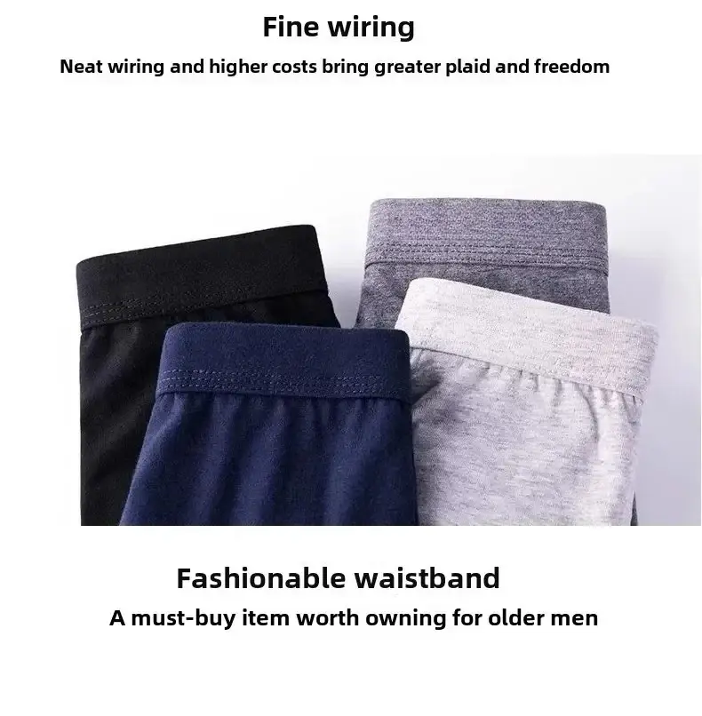 4 Pack Men's Plus Size Boxer Shorts Cotton Anti-Chafe Underwear Big & Tall Breathable Loose Fit Elastic Waistband Boxers