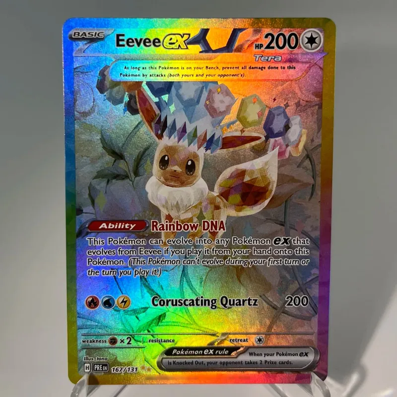 Prismatic Evolutions PKM Cards PTCG5-A GX Rainbow Umbreon Sylveon Leafeon ex Rare Collection Battle Toys Gifts for Hobbies — image 30
