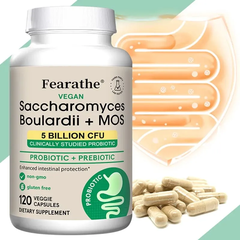 Saccharomyces Boulardii Probiotics Capsules for Women & Men Promote Intestinal Gut Immune & Digestive Health Non-GMO — image 2
