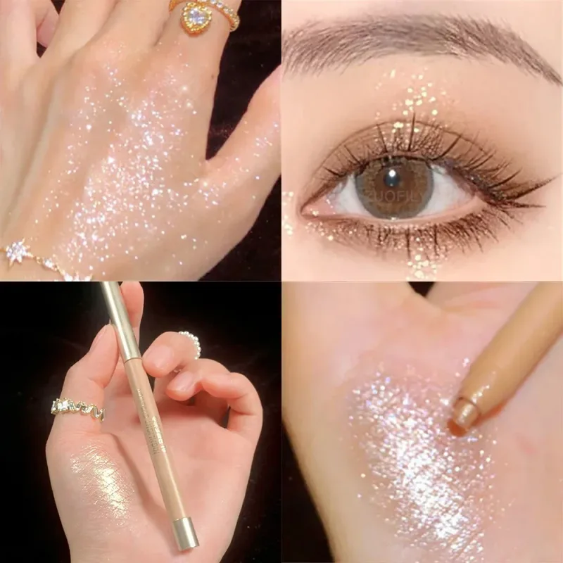 1/2pc Aegyo Sal Under Eye Highlight Pen Shimmer Pearl Eyeliner Pencil Natural Brightening Glitter Eye Shadow Crayon Makeup Stick