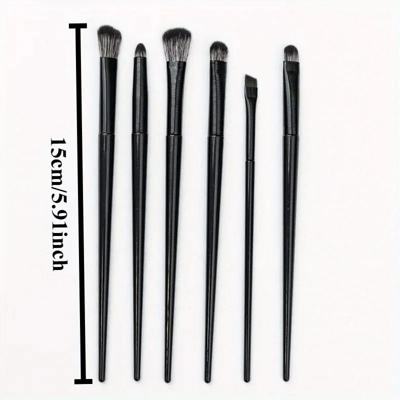 6 uds pincel para difuminar ojos herramienta de maquillaje suave y fino juego de brochas para sombra de ojos pincel para mezclar sombra de ojos delineador de ojos Ideal