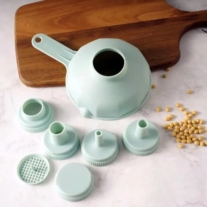 Practical large-diameter funnel Six in one multifunctional plastic funnel Jam making funnel Kitchen supplies and small tools — image 5