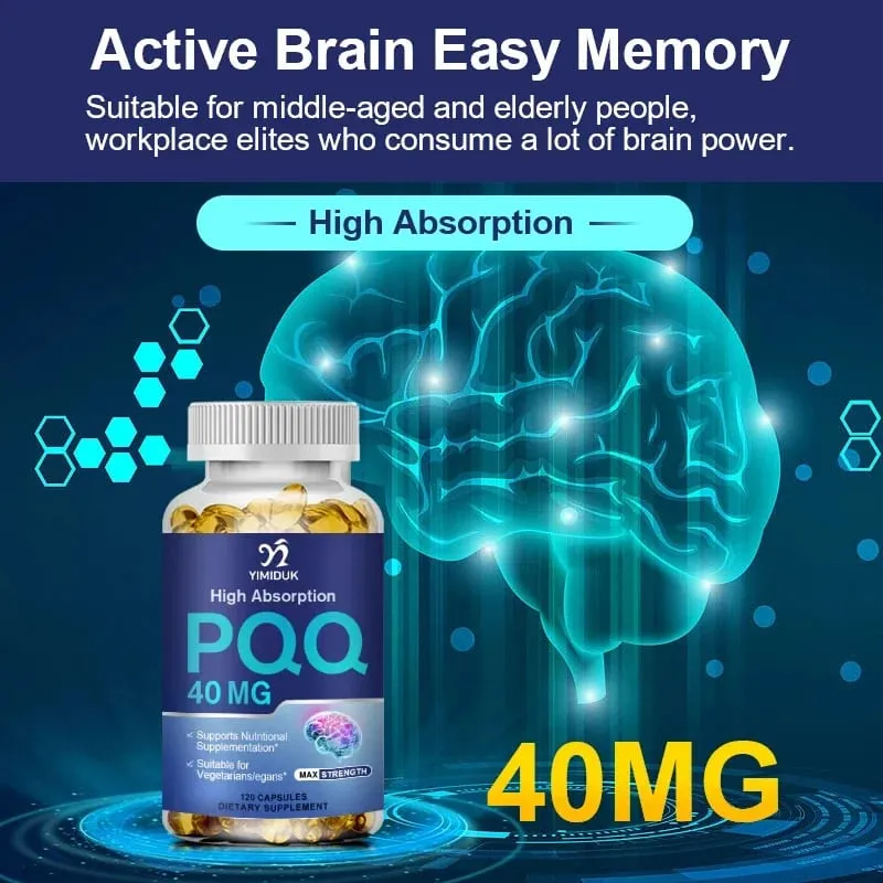Buy 1 Get 1 Free! PQQ 40mg Supplement for Cognitive Function Booster Enhances Brain Energy Heart Brain & Anti-Aging Vegan — image 4