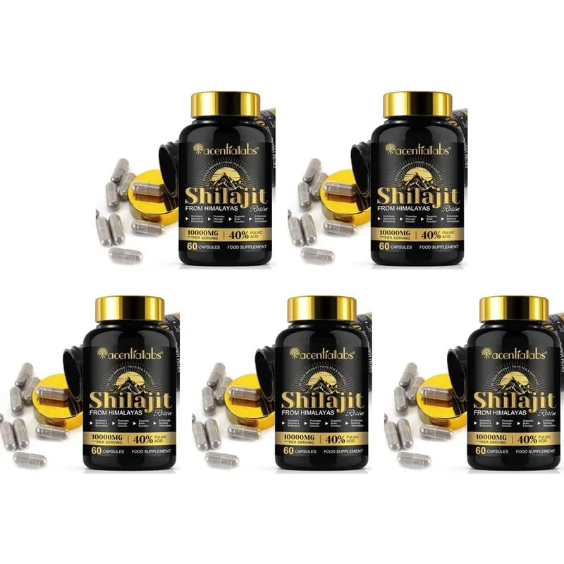 Shilajit Resin Capsules from Himalayas 1000mg 10:1 Extract 40% Fulvic Acid 60 Count Supports Stamina & Endurance Brain Function — image 11