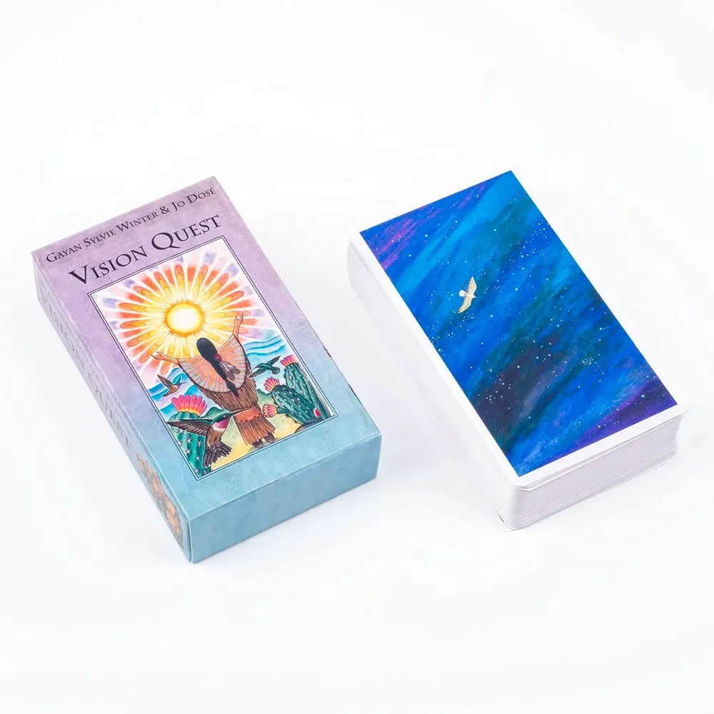 Hot Sales Vision Quest Tarot 78-Card Deck 10.3*6cm Fate Divination Tarot Cards FortuneTelling Card Games Party Board Game
