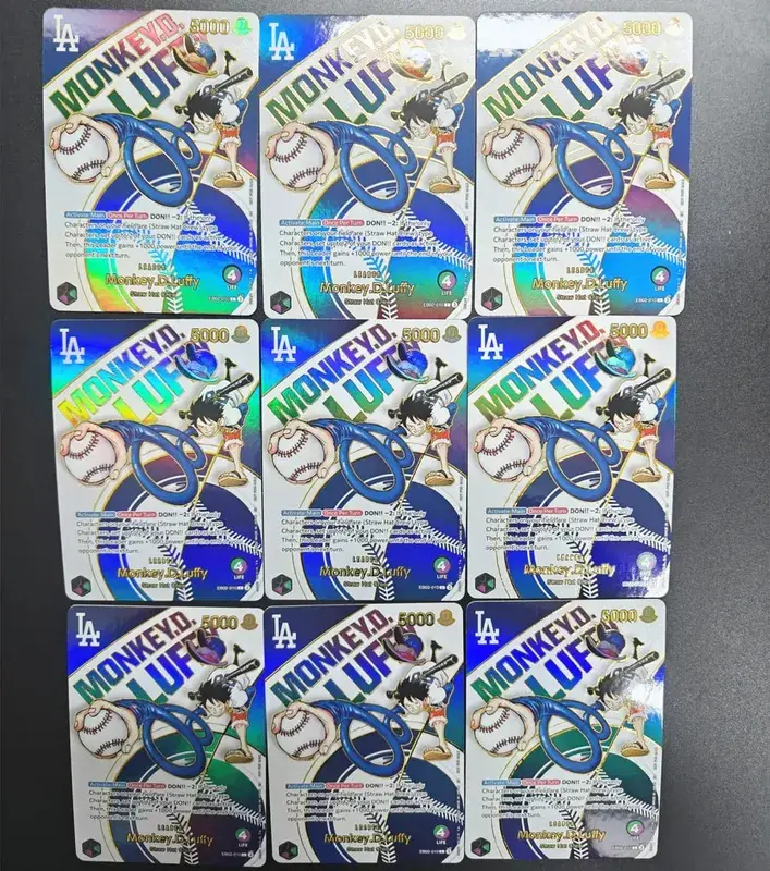 DIY OPCG ONE PIECE CARD Monkey.D.Luffy Ace (010) (Dodgers x ONE PIECE) EB02-010 One Piece Promotion Anime English Cards Foil — image 3