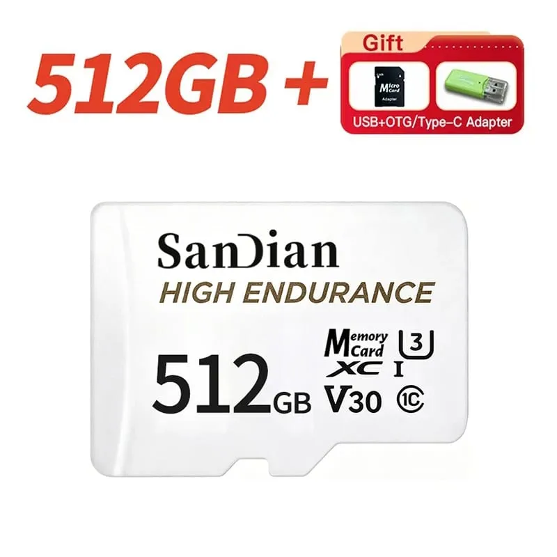 Original Micro TF SD Memory Card Class 10 128GB 256GB U3 V30 High Speed Flash Memory Card A2 4K Video for Samrtphone PC Camera