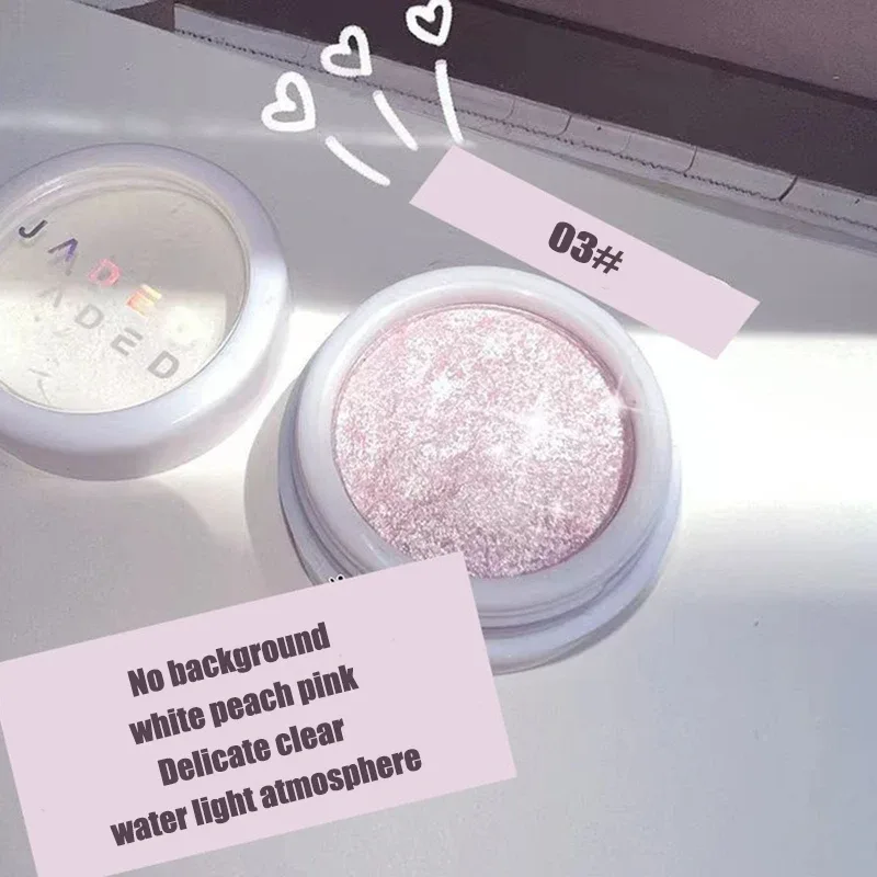Monochrome Glitter Eyeshadow Gold Shining Brighten Eyes Makeup Long Lasting Eye Brightening Makeup Pearlescent Shimmer EyeShadow